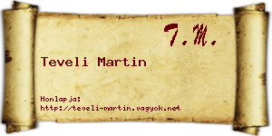 Teveli Martin névjegykártya