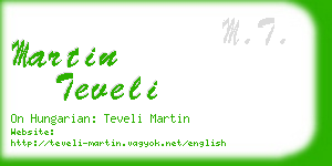 martin teveli business card